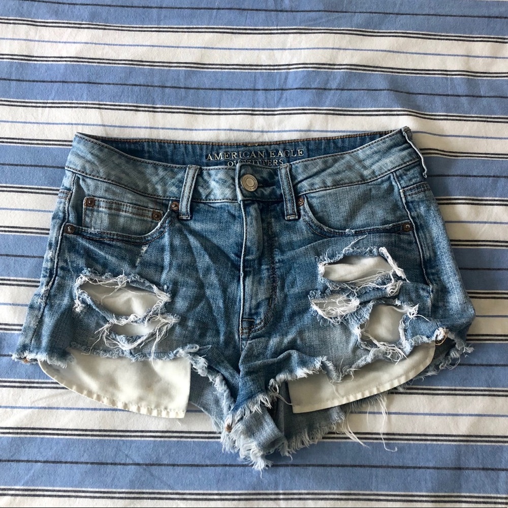 American Eagle Hi-Rise Festival Denim Cutoff Short